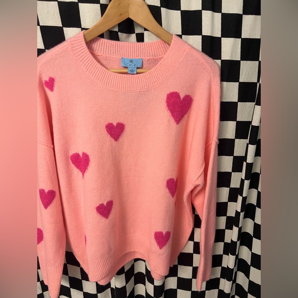 CeCe Pink Sweater with Heart Accents - Picture 3 of 10